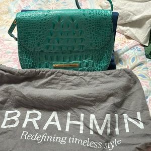 Brahmin Teal crossbody bag